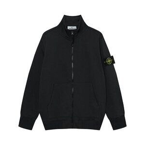 Stone Island Black Full-Zip Sweatshirt